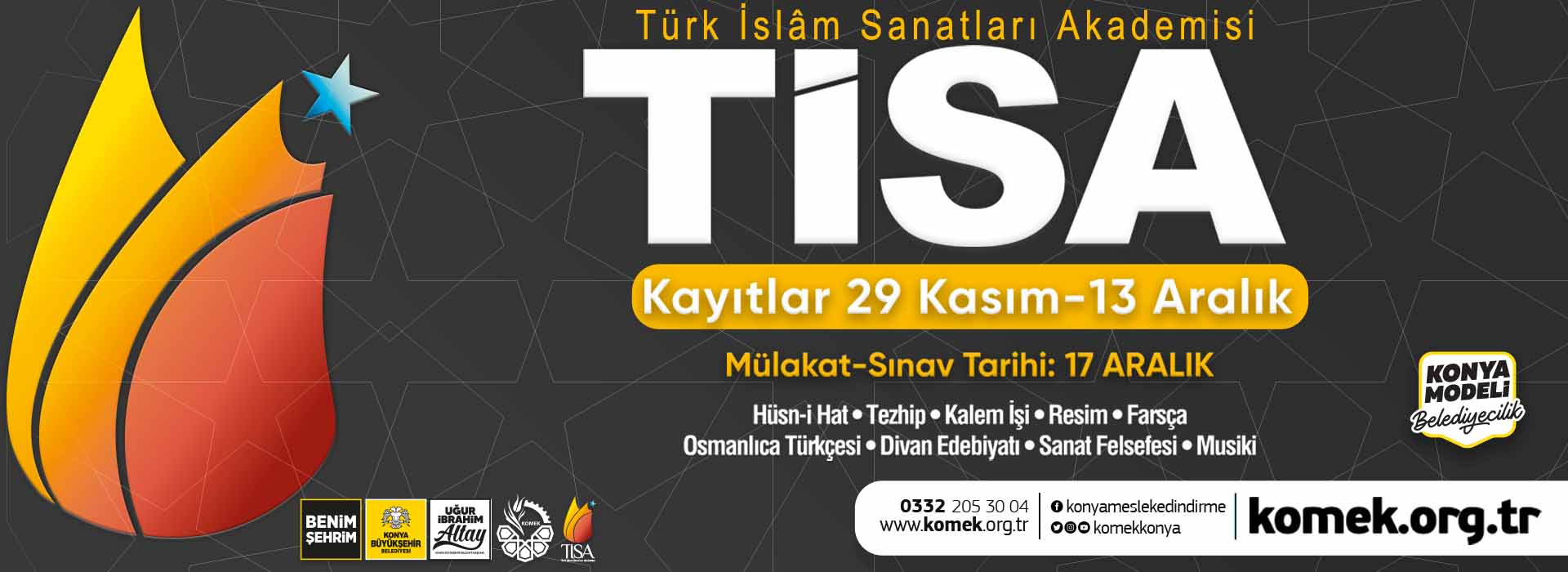 Türk İslam Sanatları (TİSA) Kayıtları Başladı
