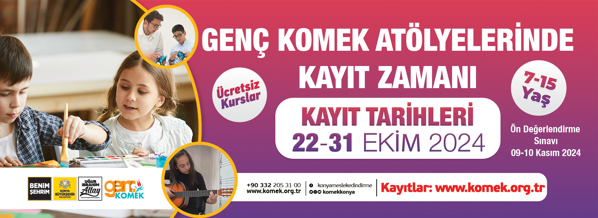 Genç KOMEK Atölye Kayıtları Başladı